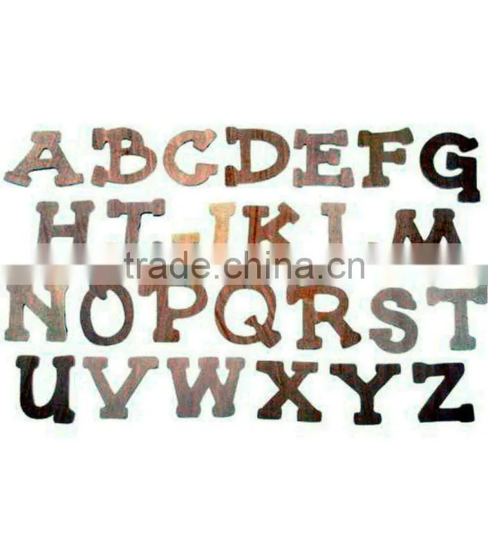 Wood English Letter Heart Five Angular Multilateral DIY Manual Process Letters Laser Cutting Letters Can Be Customized