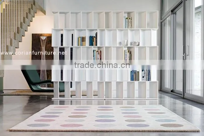 Corianfurniture Hi Macs made solid surface home bookcase