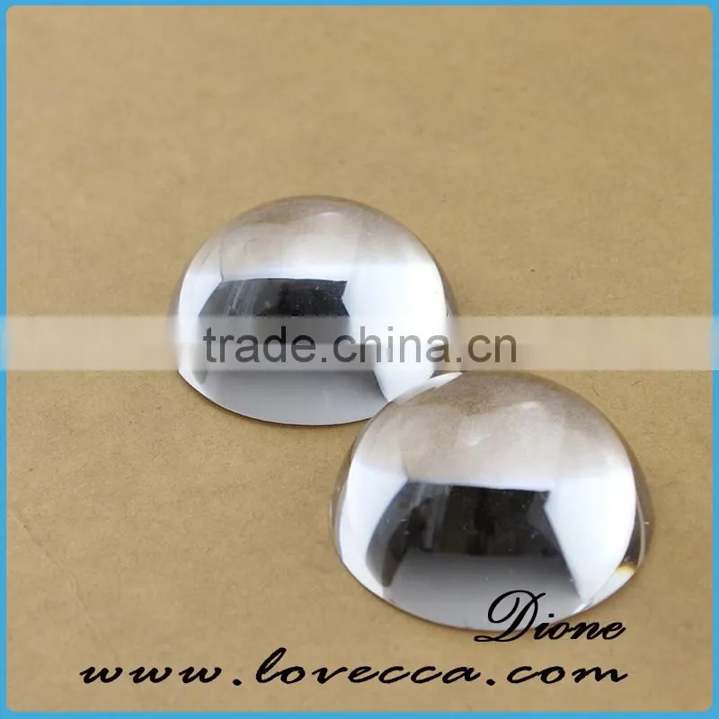 Made in china clear magnifying glass cabochon 12mm round glass cabochon