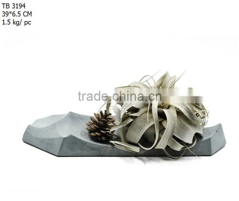 Concrete cement Multi-function storage tray jewel stand