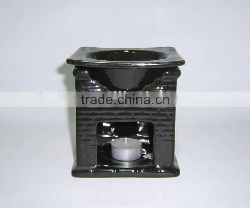 black ceramic chocolate fondue
