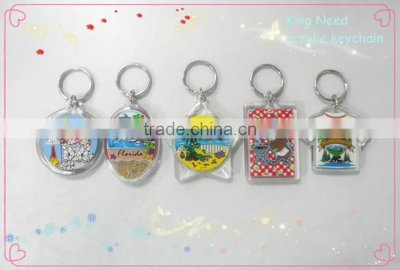 Donguan wholesale acrylic Key Chain key Ring