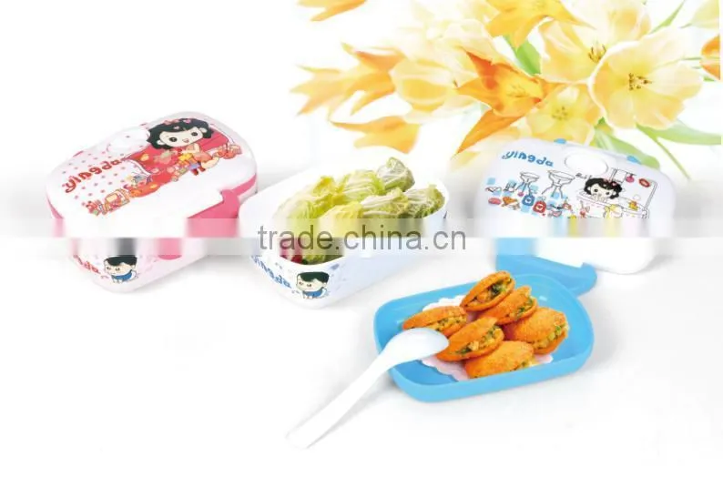 Plastic large round double lunch boxes/Insulation boxes