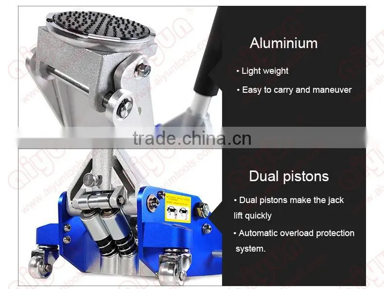1.5T-3T Liftmaster 2Ton Aluminium jack Low Profile High Lift Trolley Race hydraulic Floor Jack car jack