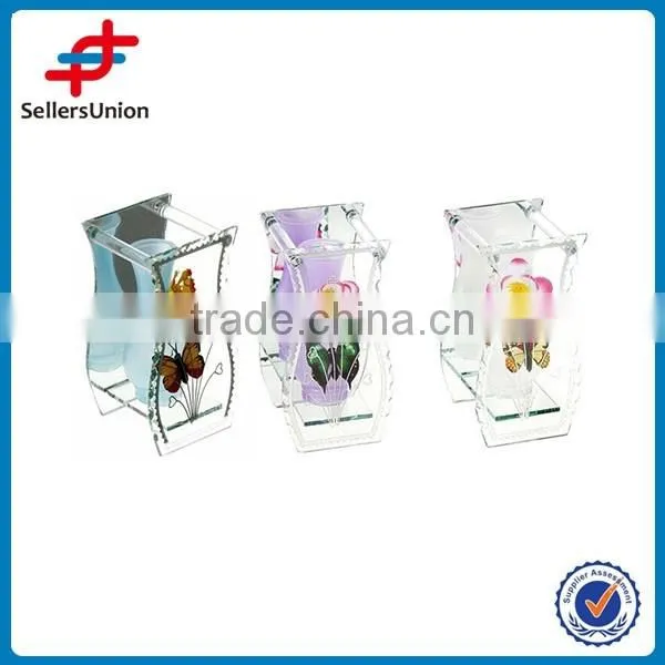 spiral glass vase
