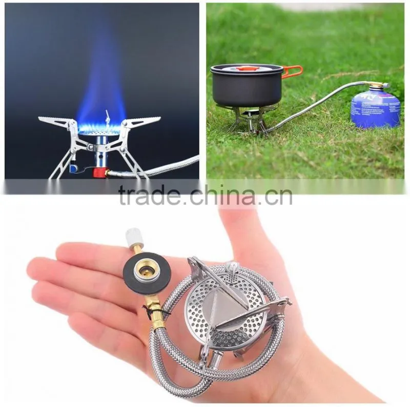 Aluminum Alloy Stainless Steel Outdoor Burn Camping Gas Stove Gas-powered Stove with Piezo Ignition Hiking
