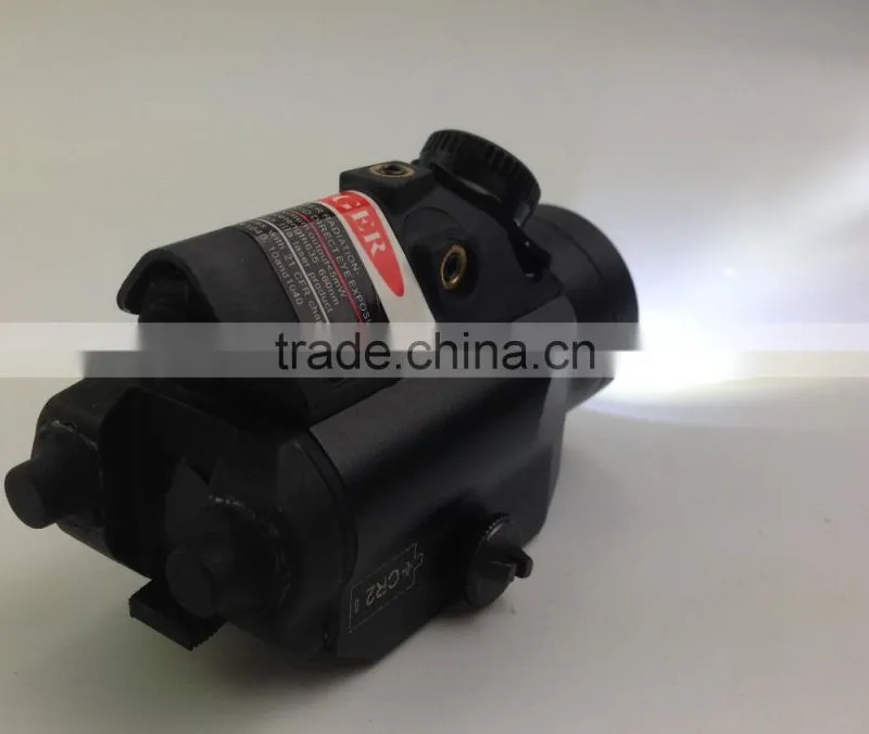 Erains TAC Optics Tactical Compact Pistol Weapon 225 Lumens Q5 LED Flashlight with 45 Degree 25 Lumens Red LED Light /Torch