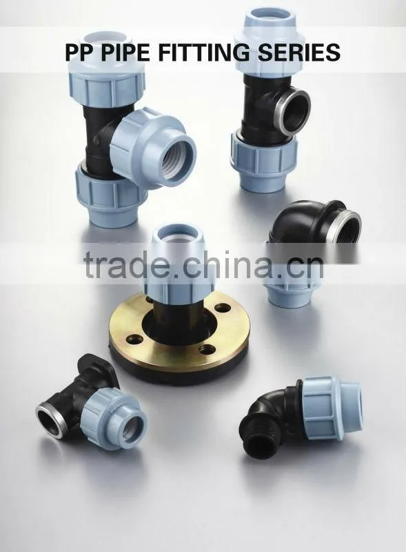 PP COMPRESSION FITTING MALE TEE