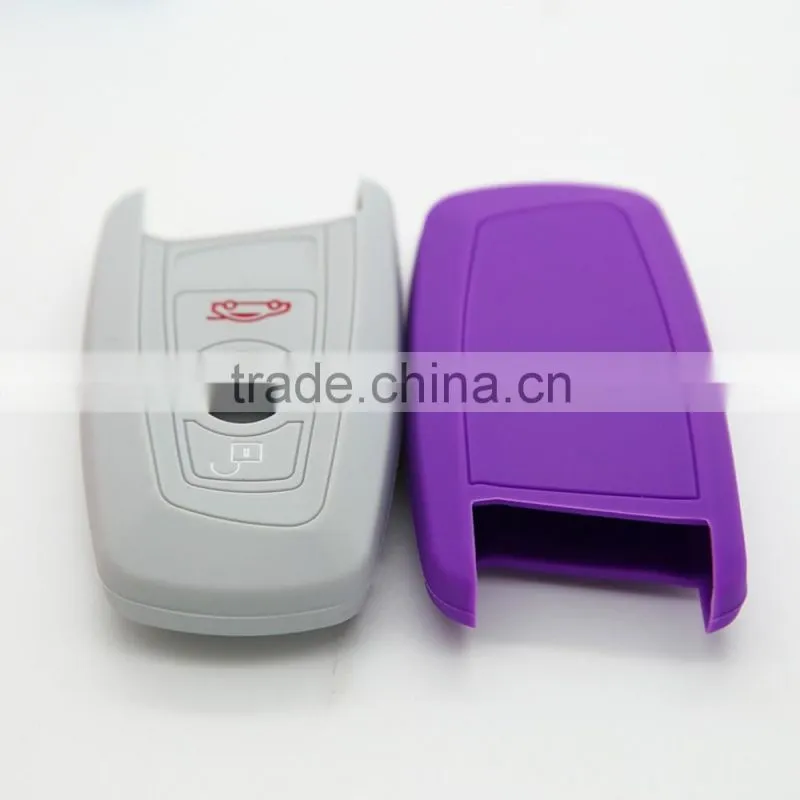 New arrival rubber car key protective cover for BMW keys rubber silicone car key case