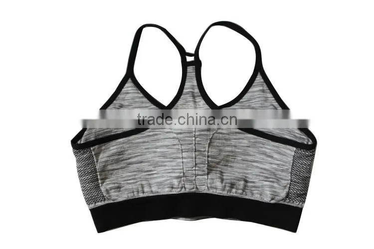 Grey seamless compression top women for sports