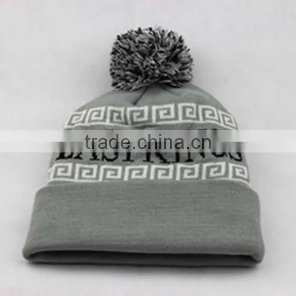 bulk cheap wholesale custom winter hat with top ball