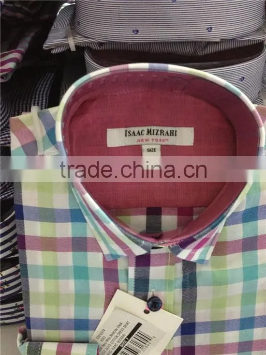 Cotton children dress shirts for boys check boy shirts