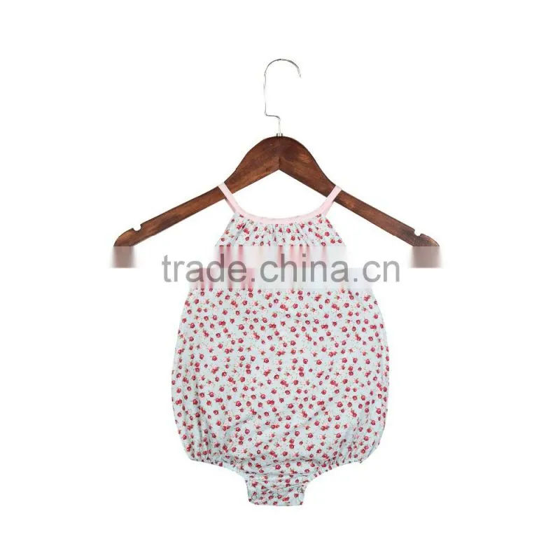 Summer hot sale infant and toddlers clothing romper boutique baby girl floral bubble romper