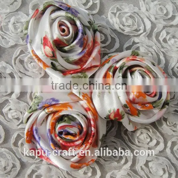 Cute handmade satin ribbon flowers bows rosettes