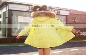 GZY wholesale pink coat fur hood at low price