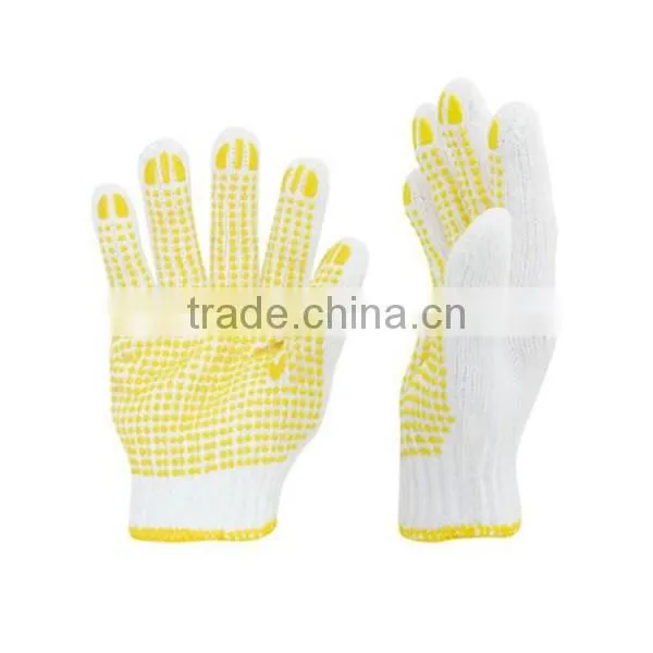 Ventilate White Cotton Textile Glove With Great Wear Resistant