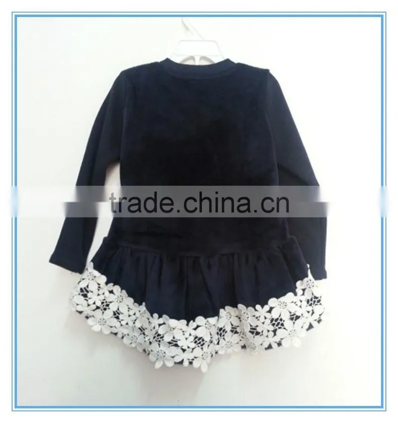 Fancy chldren girls autumn and winter dresses girls long-sleeved dress party dresses