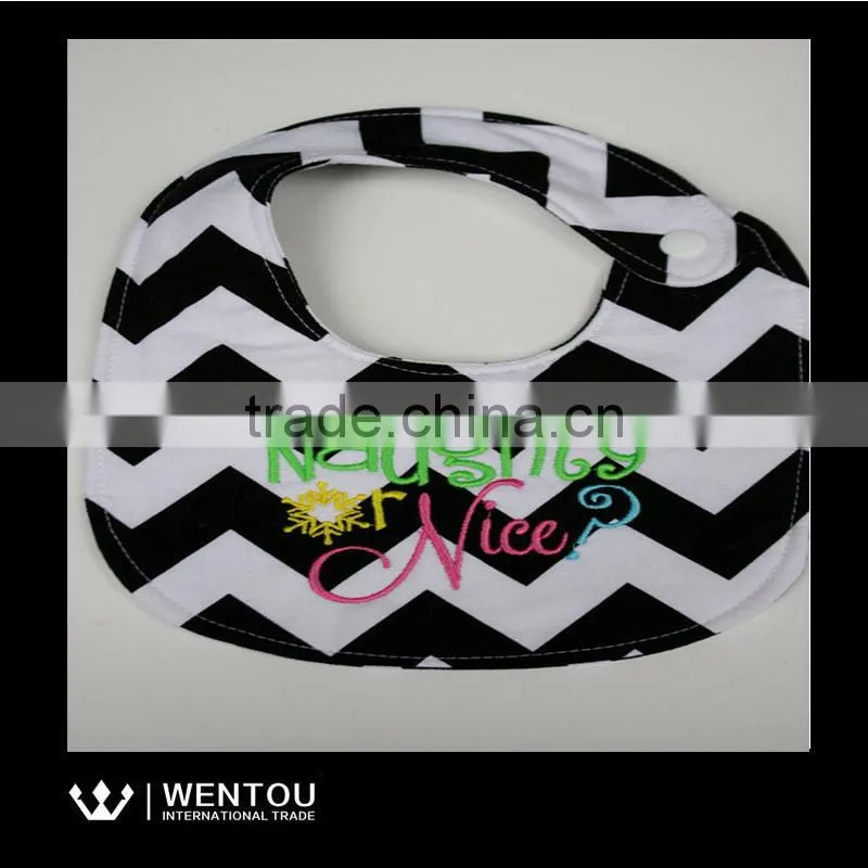 Wholesale Chevron Monogram Seersucker Bib