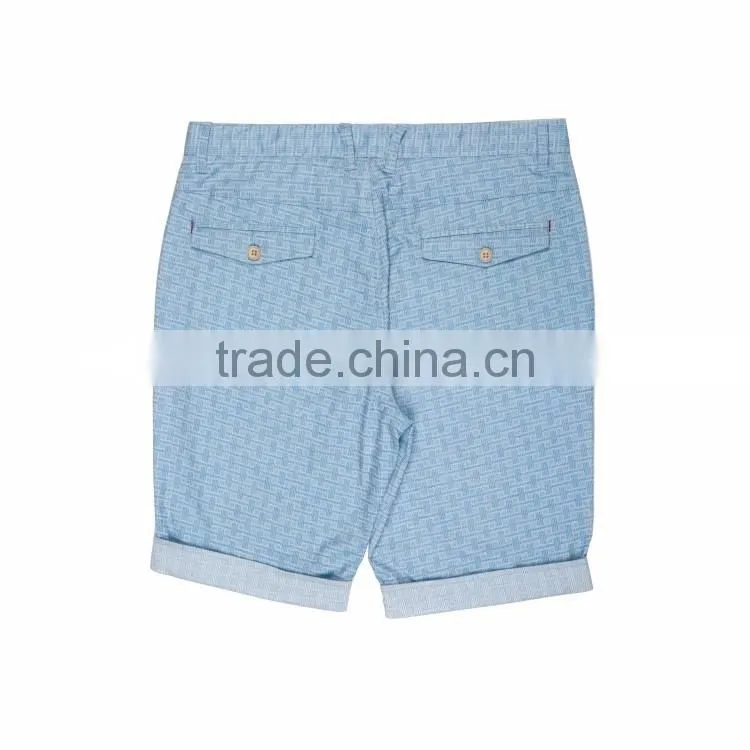 2016 Top sale light blue new style short pants wholesale men latest design cotton pants