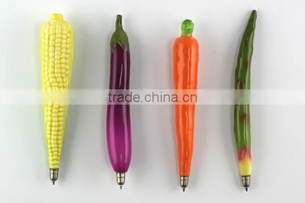 Wholesale promotional artificial fruit vegetable ballpoint pen plastic pen
