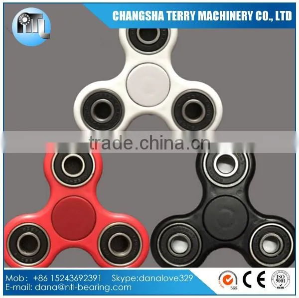 Colorful Tri fidget spinner Toy with 608 bearing