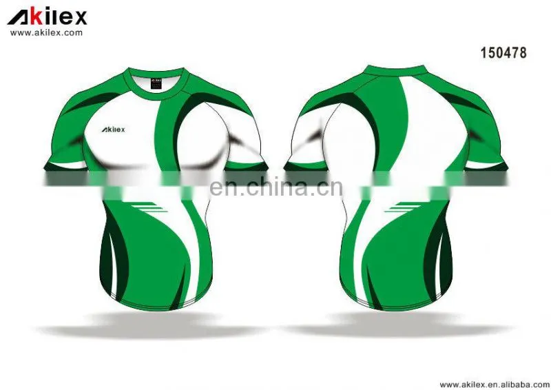 2016 trendy custom rugby jersey with sublimation