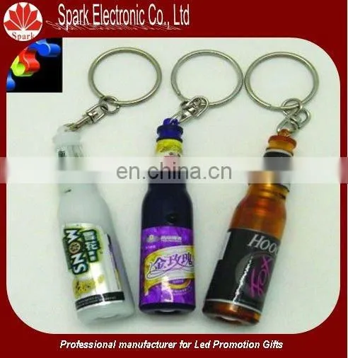 beer bottle jar shape led projector keychain