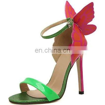 Latest Europe Fish Mouth Waterproof Color Matching High Heel Shoes