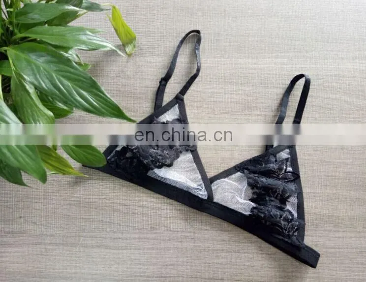 Girls Sexy transparent lace grenadine bikini Hot Sexy fancy Ladies Stylish Bra And Panty Set