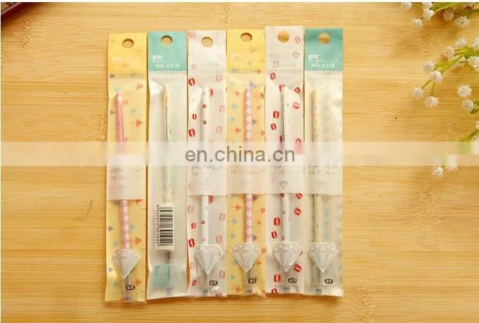 Creative Stationery Black Gel Pen Diamond Head Refills For 0.38mm Office Supplies flower printed gel pen refill