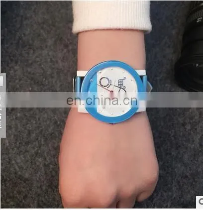 Top Quality Fashion Diamond Leather Quartz Analog Watch Bicycle Watch Children Students Wrist watch