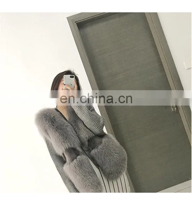 Factory Wholesale Fashion New Style Classical Pattern Lady Fur Waistcoat Fur Gilet Fox Fur Vest