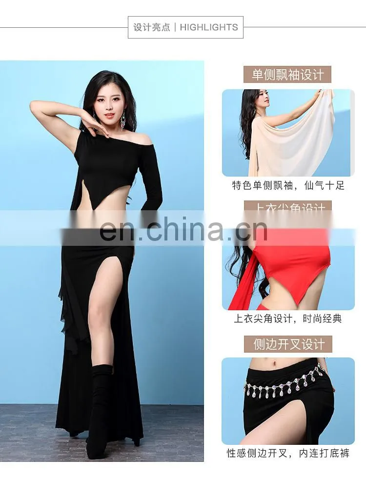 T-5203 Sexy lady women belly dance top and skirt set
