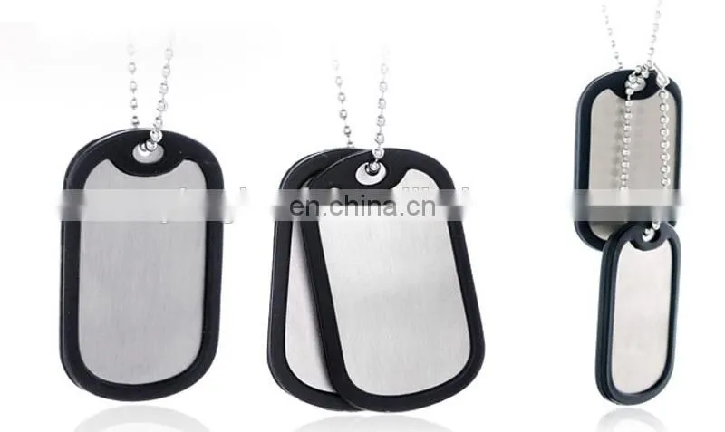 cheap custom aluminum US flag dog tag with logo