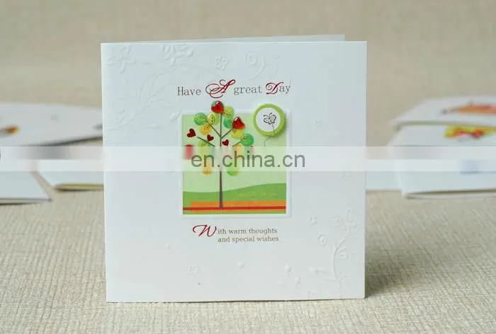 Best wishes handmade paper Greeting cards(ZY19-3035)