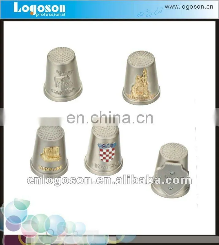gold embossed eagle metal thimble souvenirs