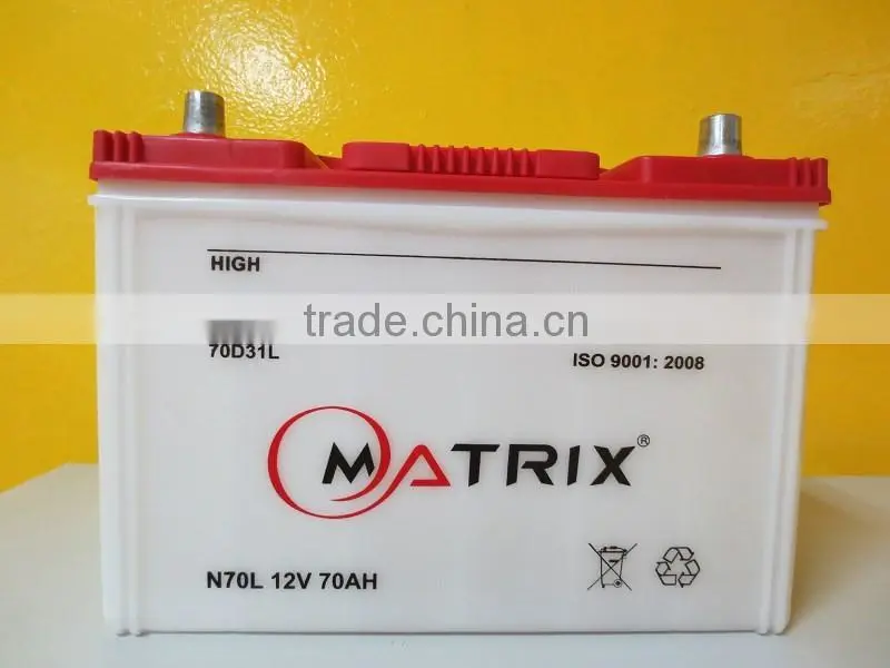 Rechargeable 12v 70ah car battery factory