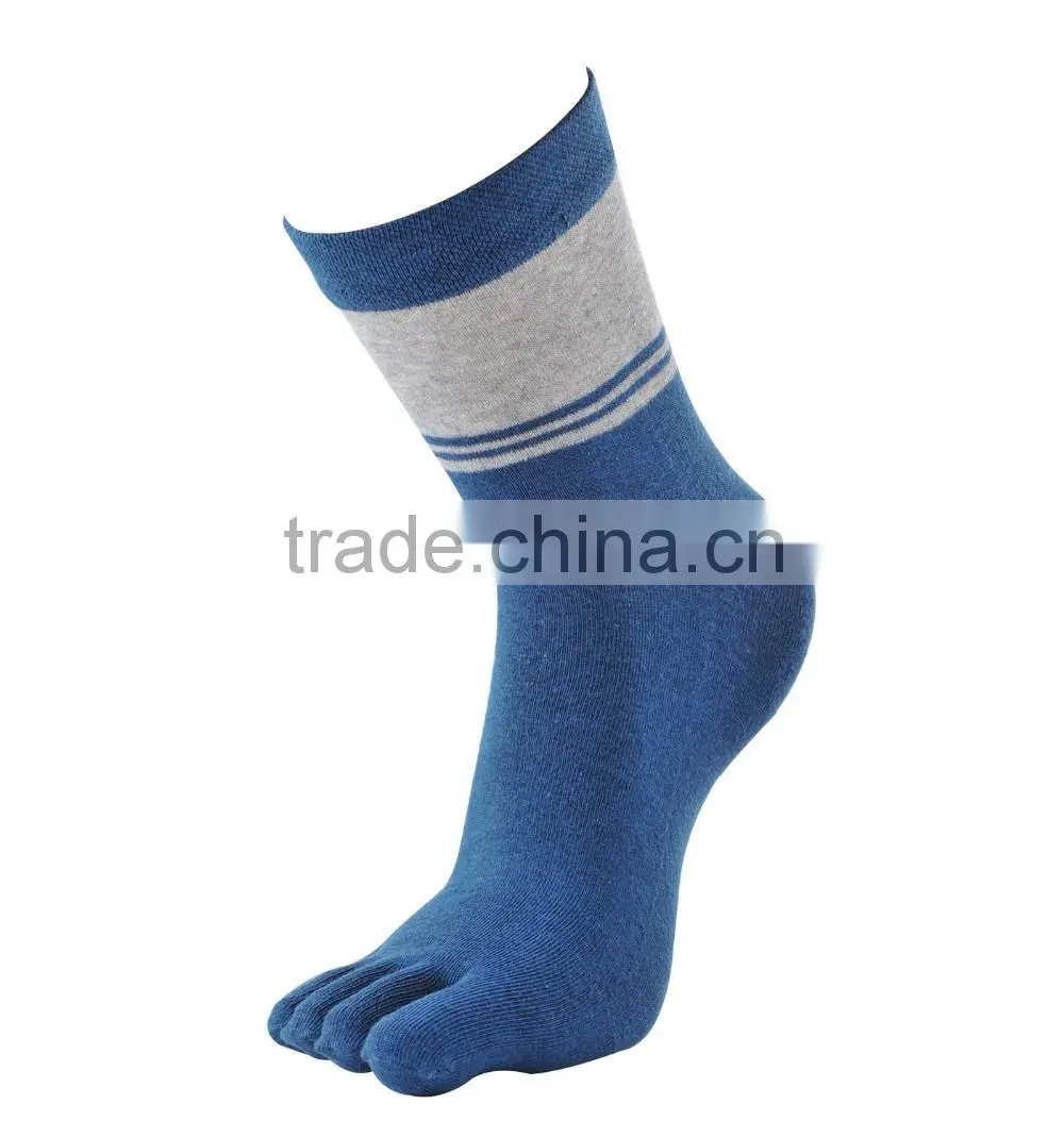 Man's high quality solid color popular toe socks/ compression socks running