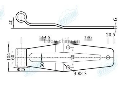 01119 Zinc plated door hinge refrigerated truck parts