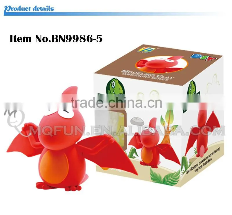 Mini Qute Bonnie kawaii Jurassic Park Pterosaur DIY cartoon model building block plasticine clay educational toy NO.BN9986-5