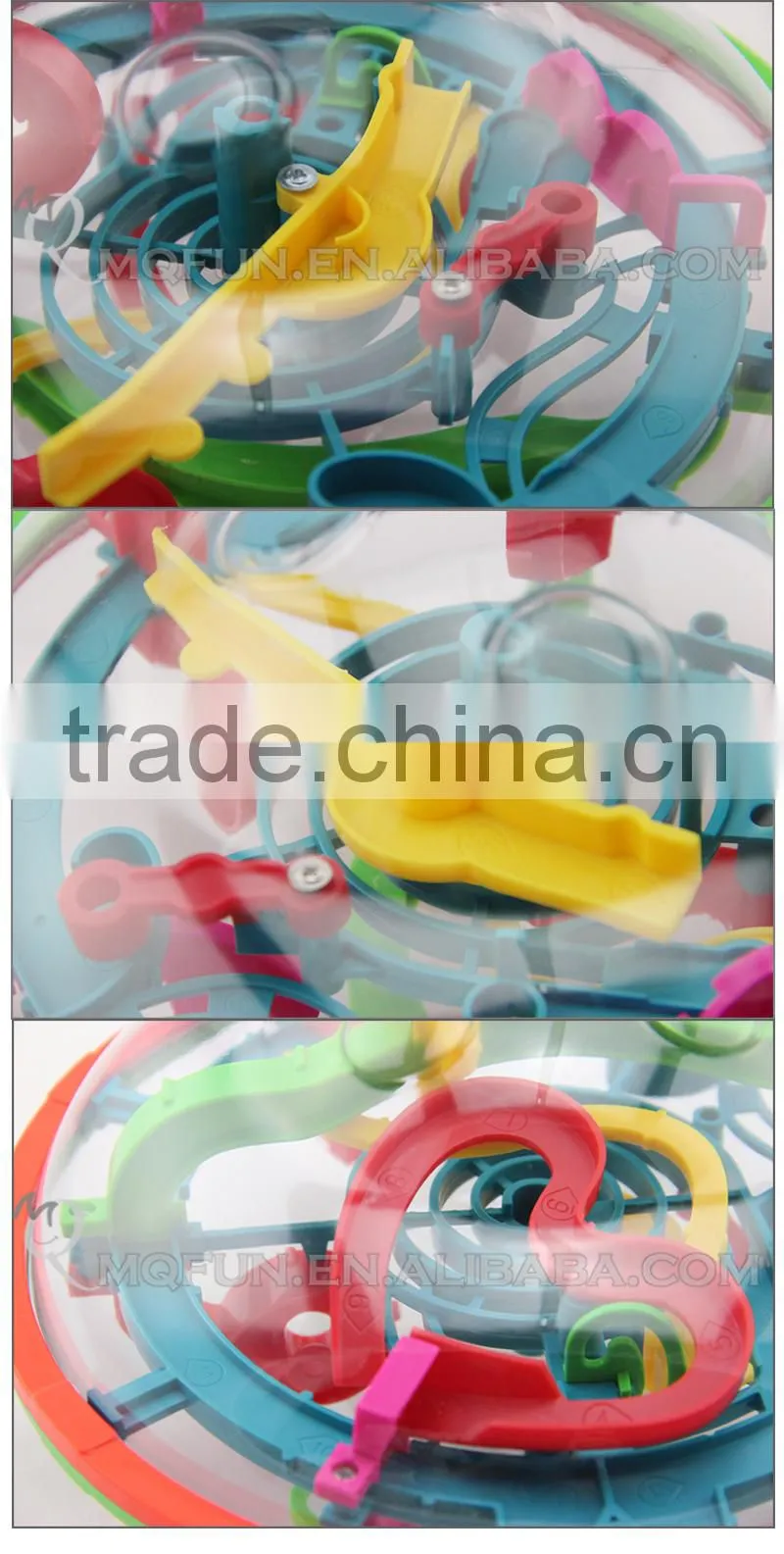 Mini Qute 99 barriers 3D labyrinth maze magical intellect ball kids balance training educational toy 3d puzzle game NO.957