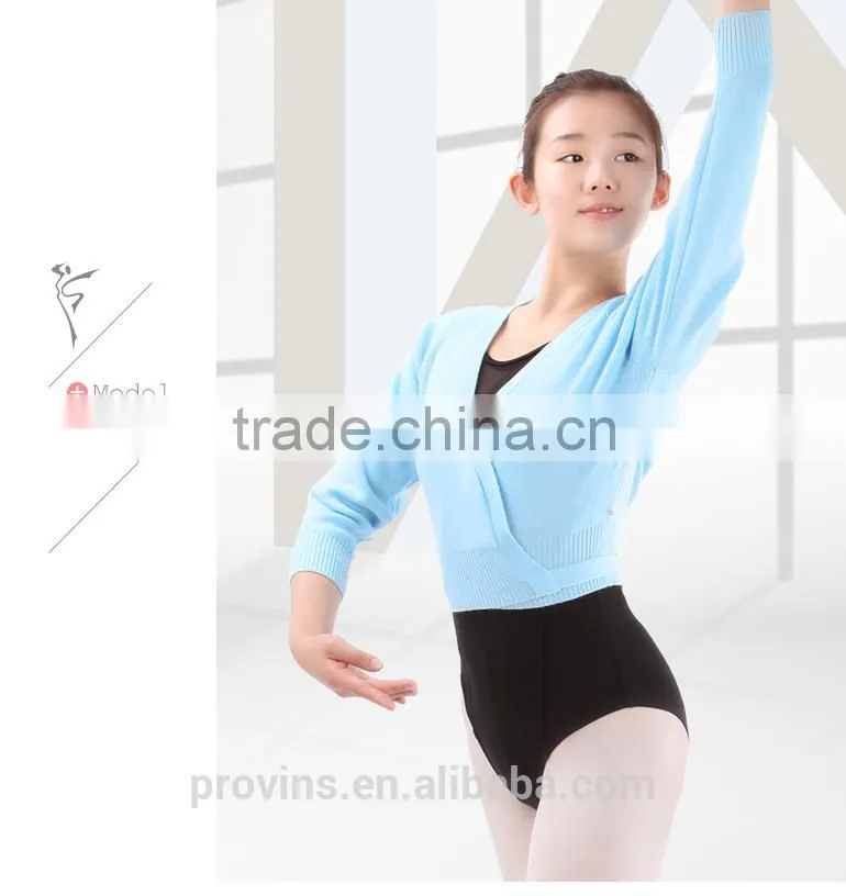 Ballet Long Sleeve Warm-up, Dance Sweater, Ballet Wrap Tops