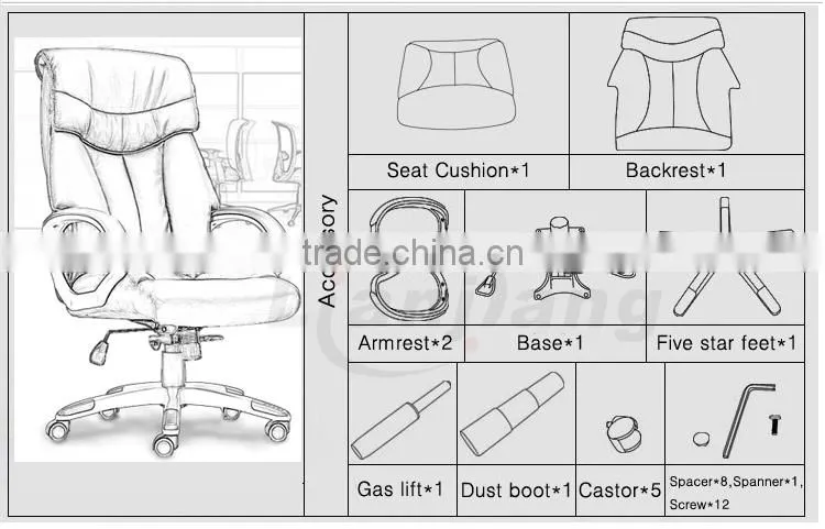modern leather classical chair / meeting room chair D6001#