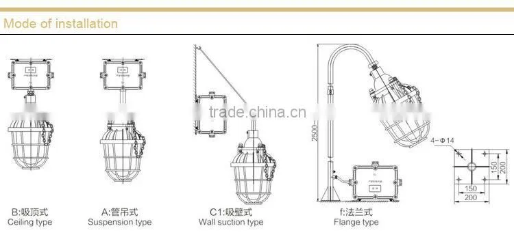 BAD51-200 Flameproof Explosion proof Light