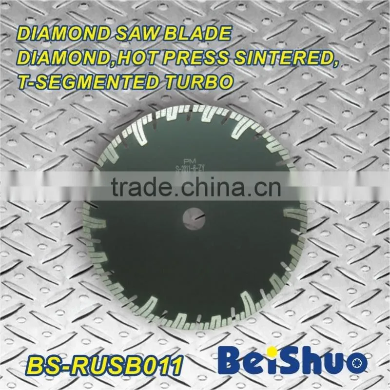 BS-RUSB011 Diamond circular saw blade hot press sintered ,T-segment turbo