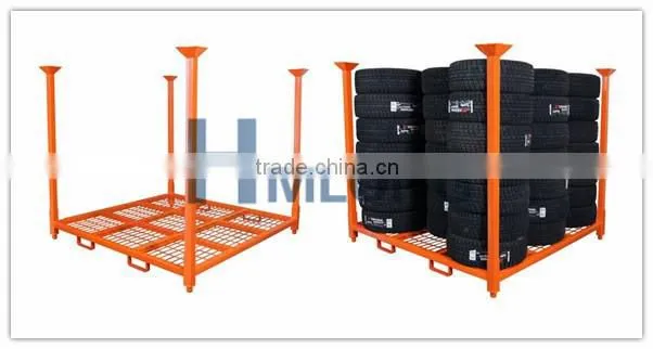 China stacking metal rack for tires storage