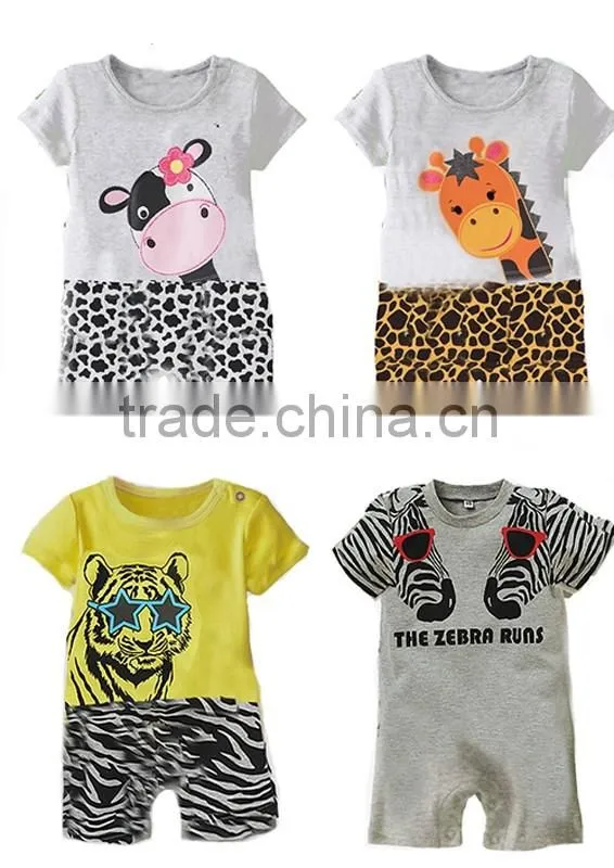 2016 Latest Design Summer Children Clothes Cute Infant&Toddler Animal Jumpsuit Fashion Baby Outfits