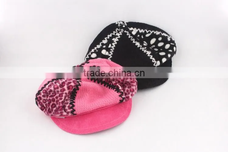 High Discount Children Brand Winter Hats Girl Lint Peaked Caps