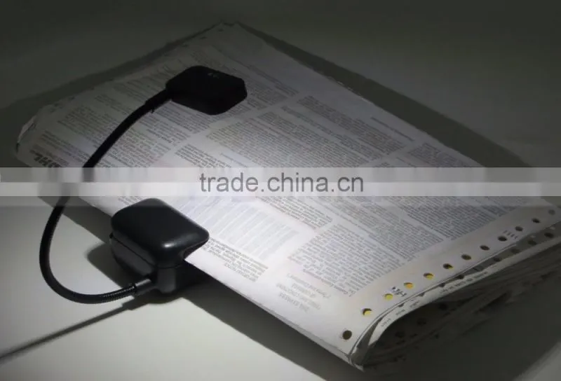 3 x 7lm SMT LED Gentle Ray LED Book Reading Lamp Gooseneck Reading Lamp