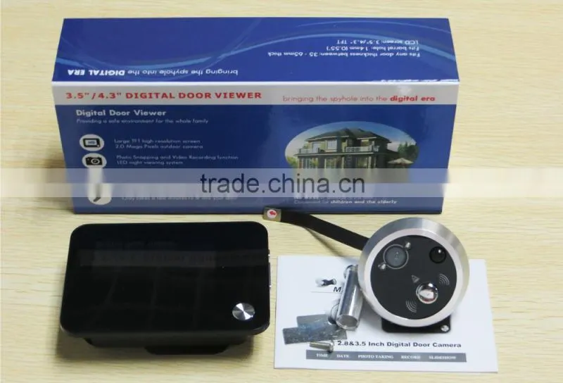 Home Security 4.3'' LCD Display Digital Peephole Viewer Photo Video Door IR Camera